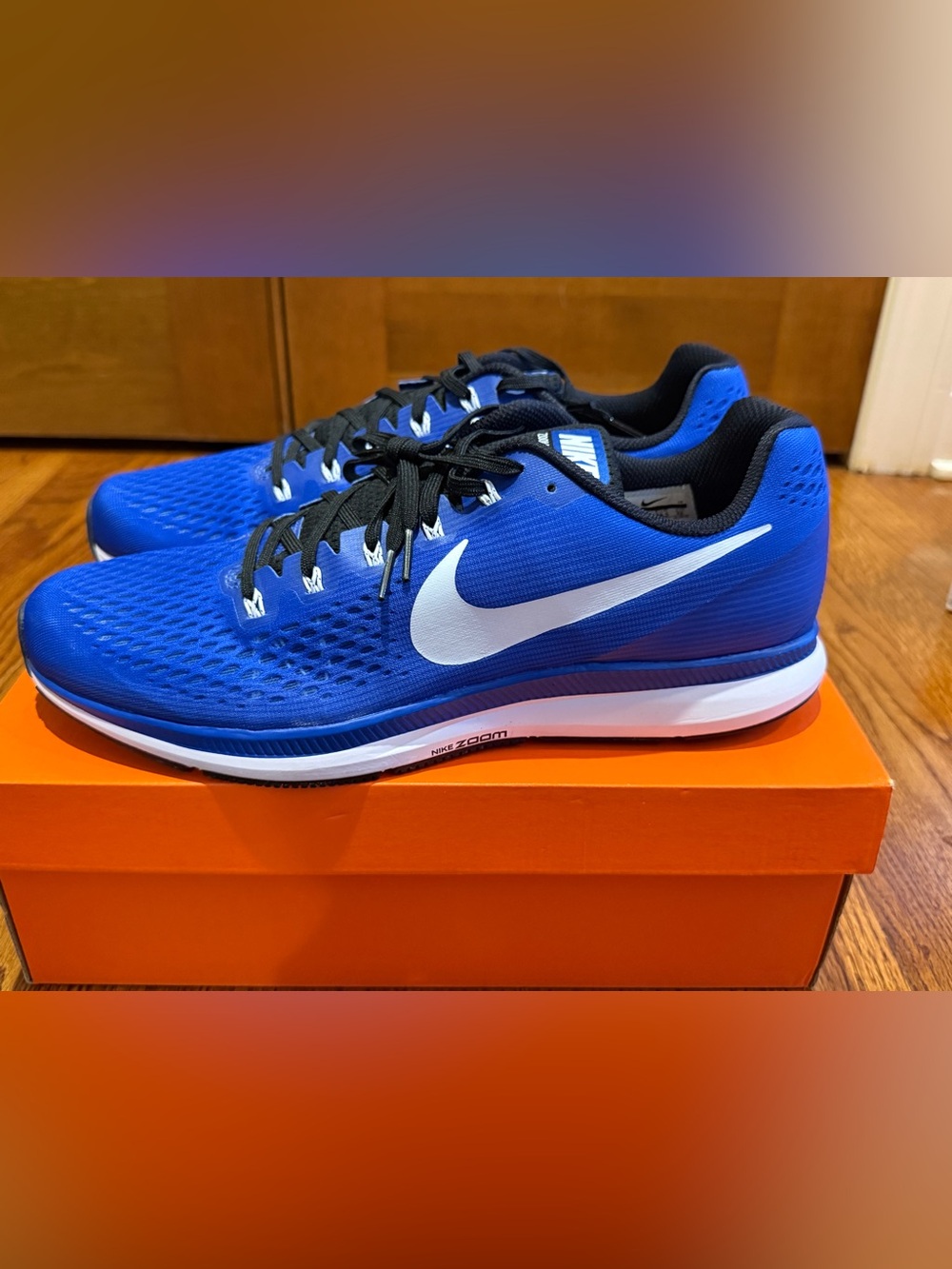 Nike Air Zoom Pegasus 34 Men Size 14 Obsidian Blue Hero 880555-411 NIB